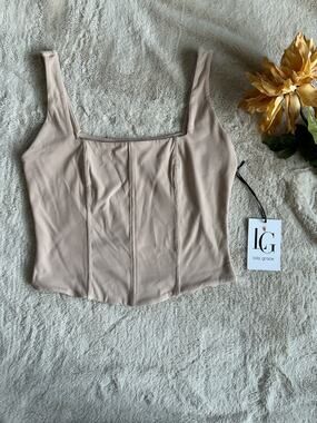Lola Grace Square Neck Corset Tank Medium